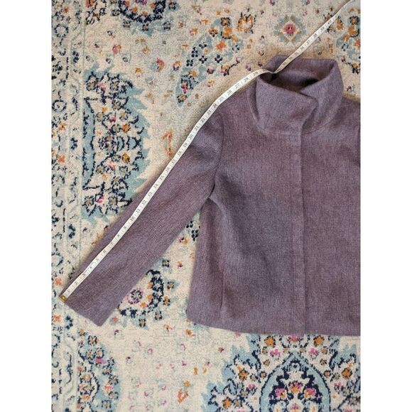 Talbots The Jackie Purple Moto Funnel Neck Wool/Mohair Blend Jacket - 8‎ - Picture 9 of 10